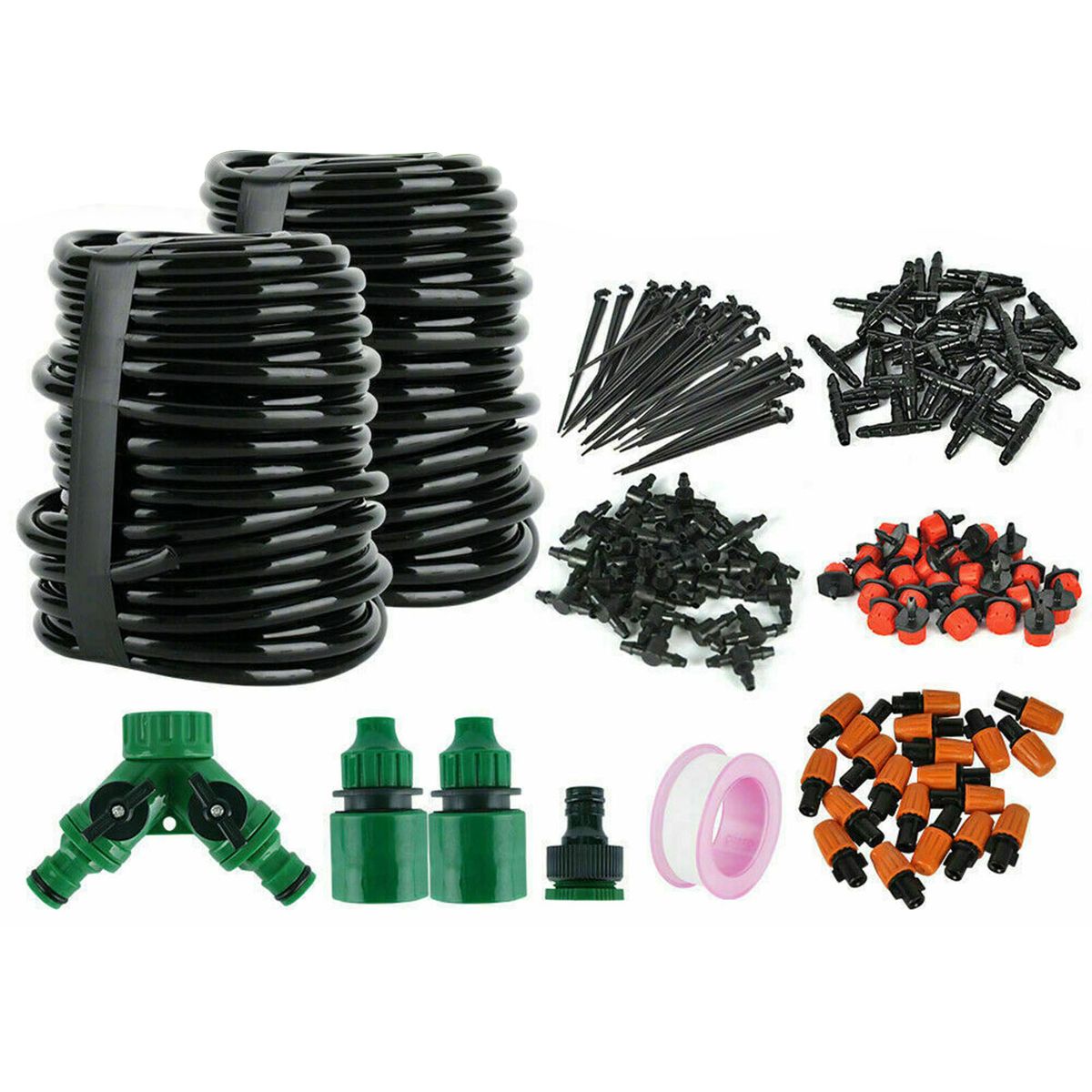 100ft 30M Auto Drip Irrigation System Kit Timer Micro