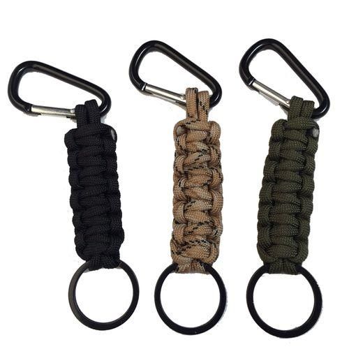 Carabiner Key Zipper Outdoor Emergency Keychain