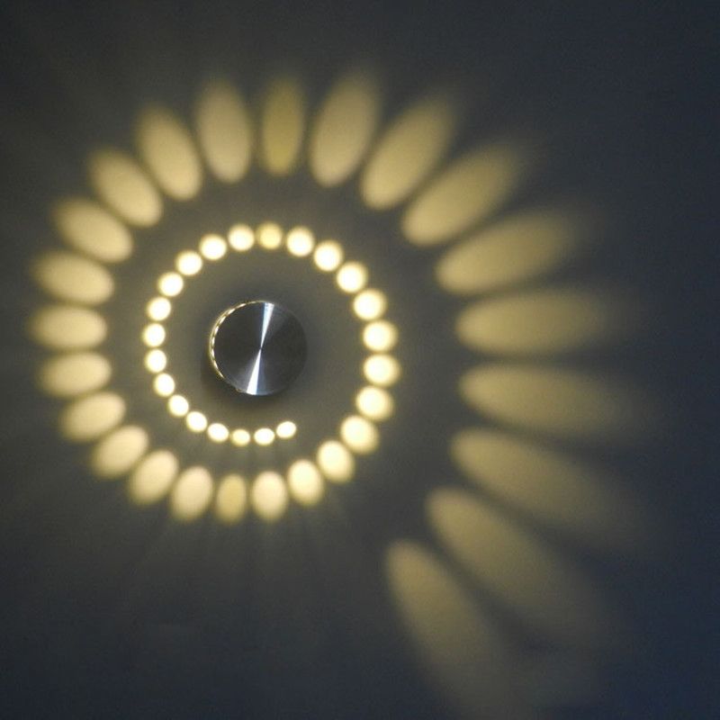 3W Modern Interior Creative Ral Round Wall Lamp