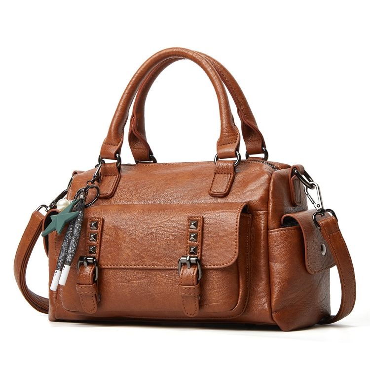 048 Pebbled Leather Multi-compartment Handbags
