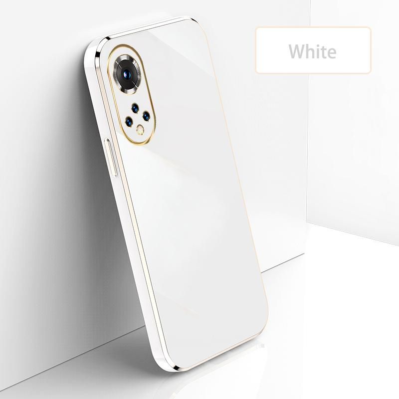 Ultra Thin Plating Phone Case for Huawei Nova 9 Honor 50 Lens Protection soft Phone Back Cover-White
