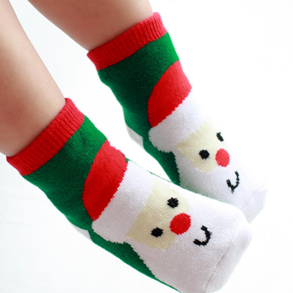 Xmas Kids Winter Sock Festive Toddler Baby Christmas Sock 1-3 Years 5
