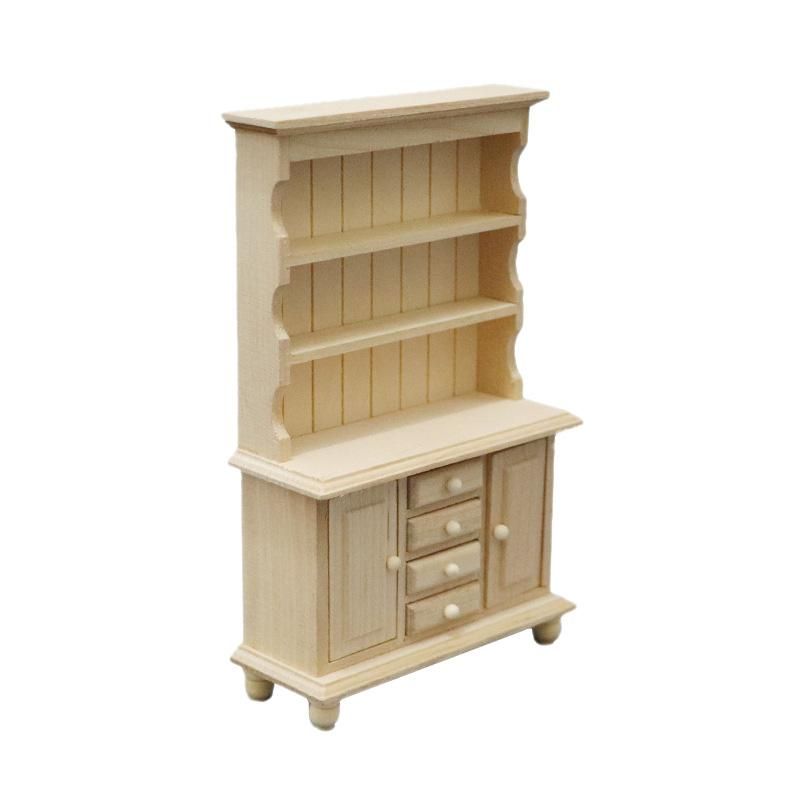 1/12 Mini Dollhouse Furniture Bookshelf Mini Cabinet Living
