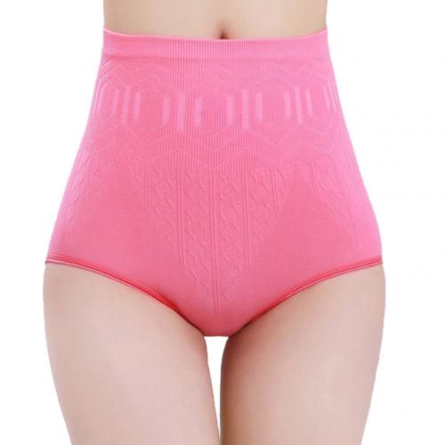 (Pink)Waist Trainer  Lifter Women Solid Color Seamless High Waist Shapewear Tummy Control Corset Briefs Shapers Safety Short Pants DOU