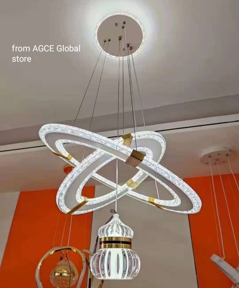 LED Unique Dropping Chandelier Light Ring Ceiling Pendant