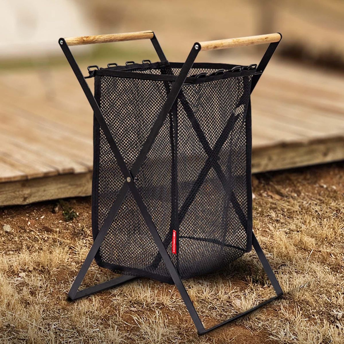 Portable Mesh Laundry Basket Wash Bag Organizer Multifunctional Hamper
