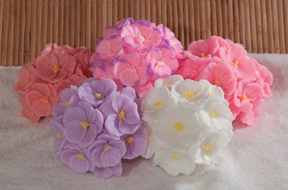 Bouquet Of Orchids Flower Candle Mould Silicone Soap Mold