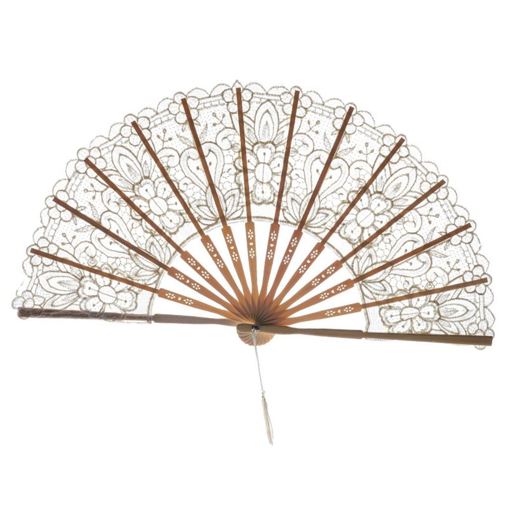 1pc Held Hand Wedding Best Chinese Silk Party Folding Flower C523 Dance Style Fan Lace