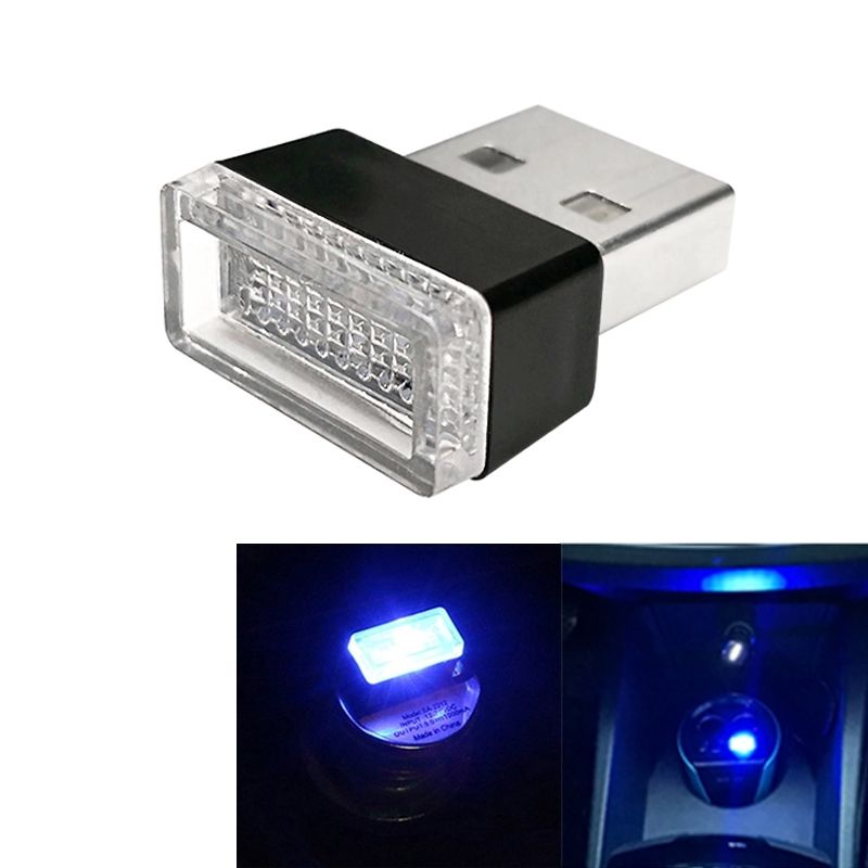 Universal PC Car USB LED Atmosphere Lights Emergency Lighting Decorative Lamp(Blue Light)