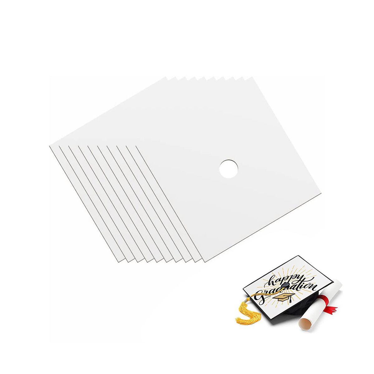 Sublimation Blanks Graduation Topper Heat Transfer Plate,