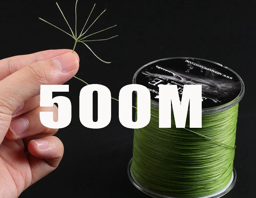 MermaidKnight 8 Slick Fishing Line Superline For Pike Carp Coarse Sea Game Match Predator Fishing 500Mgreen