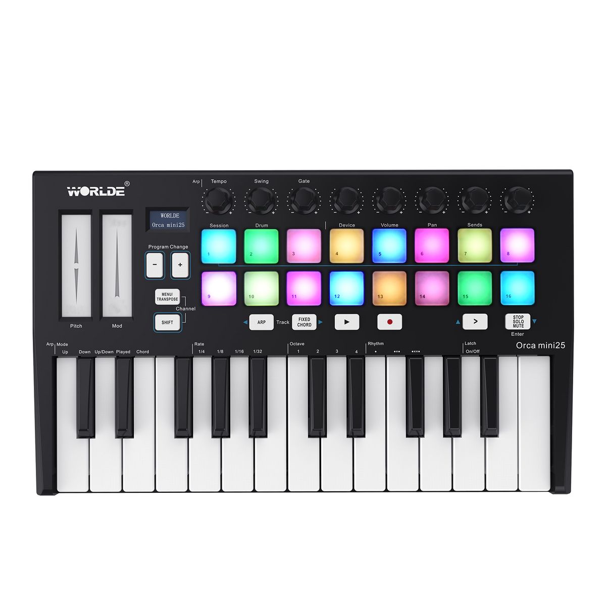 Orca Mini25 Portable 25-Key USB MIDI Keyboard
