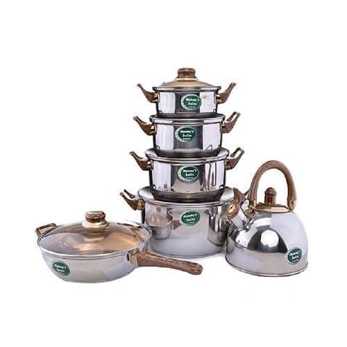 Set Of 6 Cooking Pot, Fry Pan And Kettle.