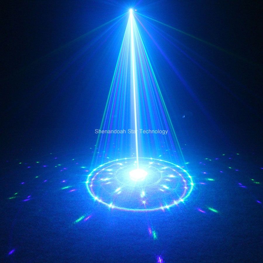 Remote MINI Blue Green Laser 24 Big Patterns Projector DJ Environment Dance Disco Bar Wedding Home Party Holiday Xmas Stage Lighting Effect Light Show T177