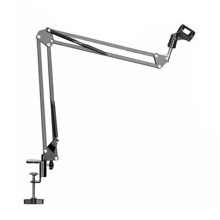 NB-35 Adjustable Table Mount Recording Microphone Suspension Arm Stand Clip Holder, For Studio Recording, Live Broadcast, Live Show, KTV, Etc.(Black)