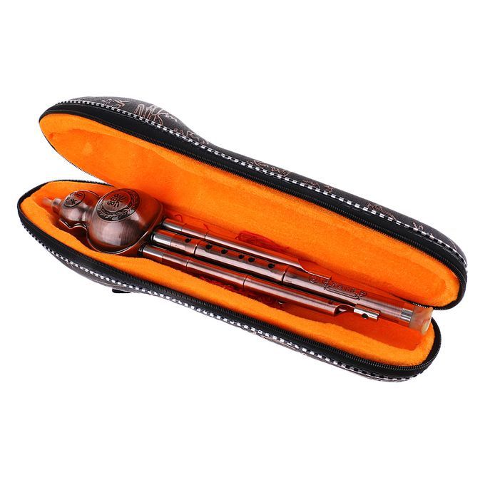 Chinese Handmade Hulusi Gourd Cucurbit Flute Ethnic Music Instrument