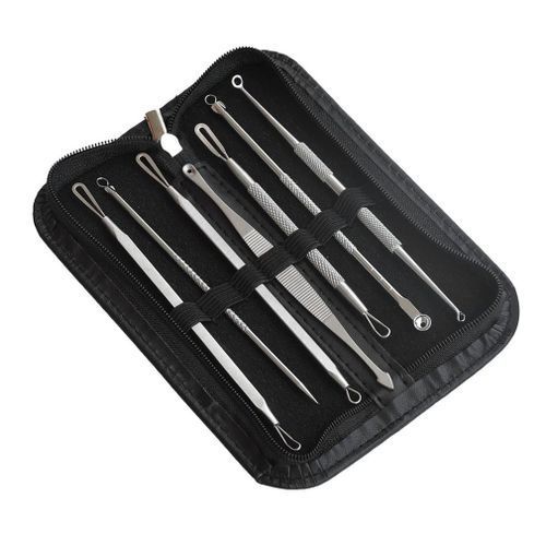 7Pcs Stainless Steel Pimple Pins Blackhead Extractor Remover