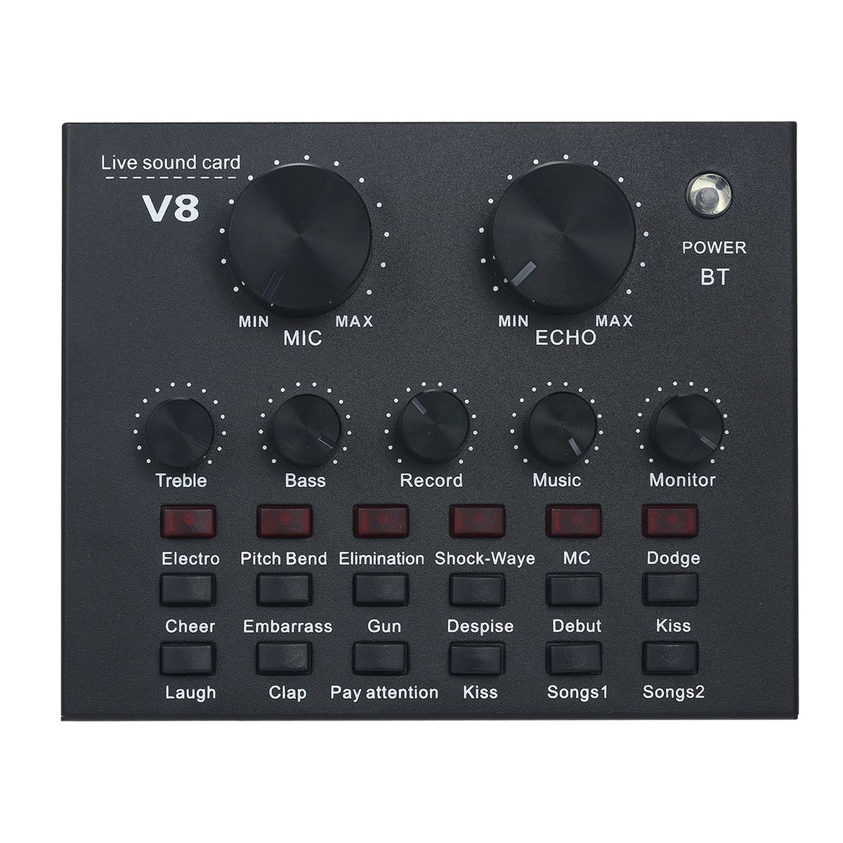 Multifunctional BT Live Sound Card Intelligent Audio Mixer