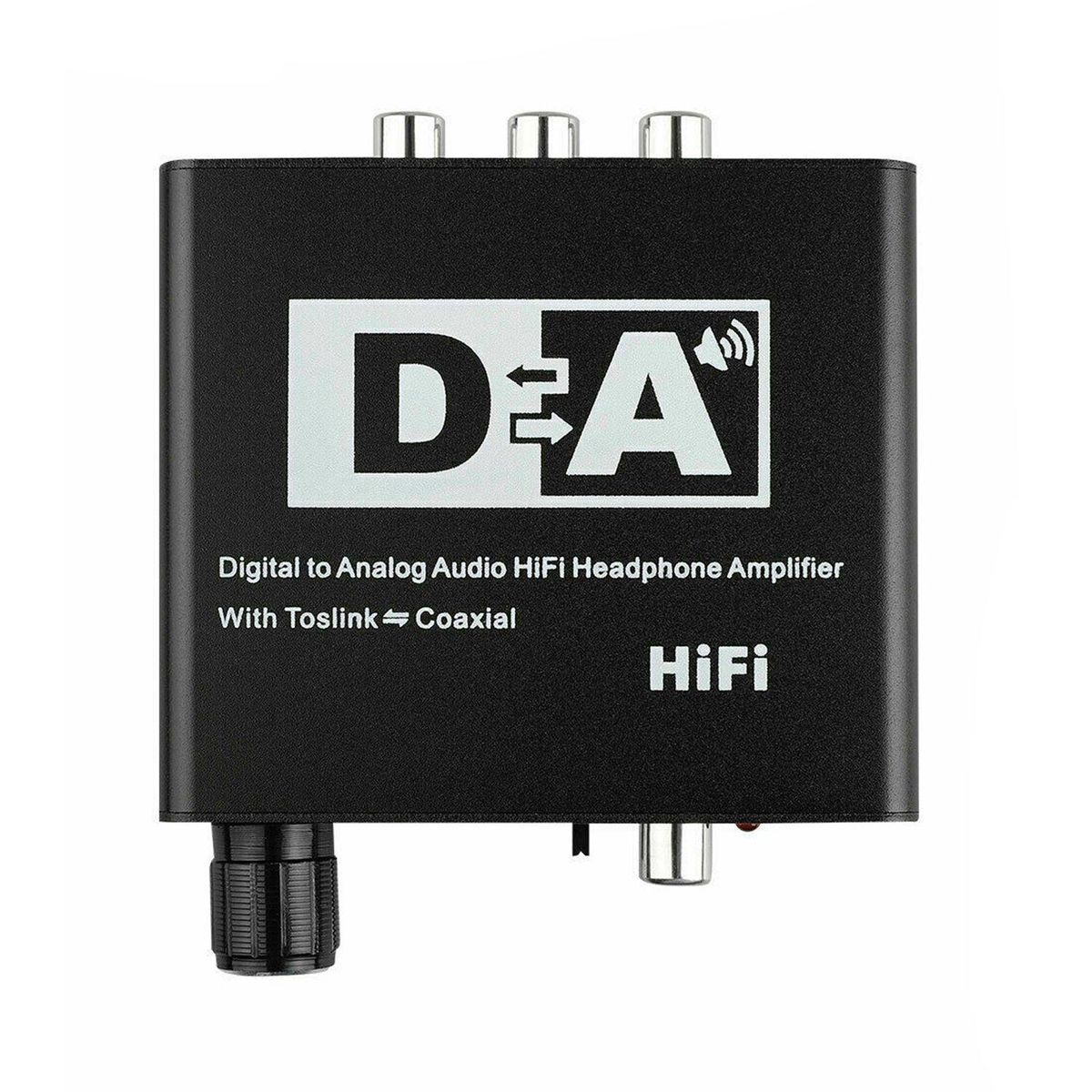 192KHz Digital Optical Coaxial Toslink to Analog RCA 35mm Audio Hifi Converter with Spdif