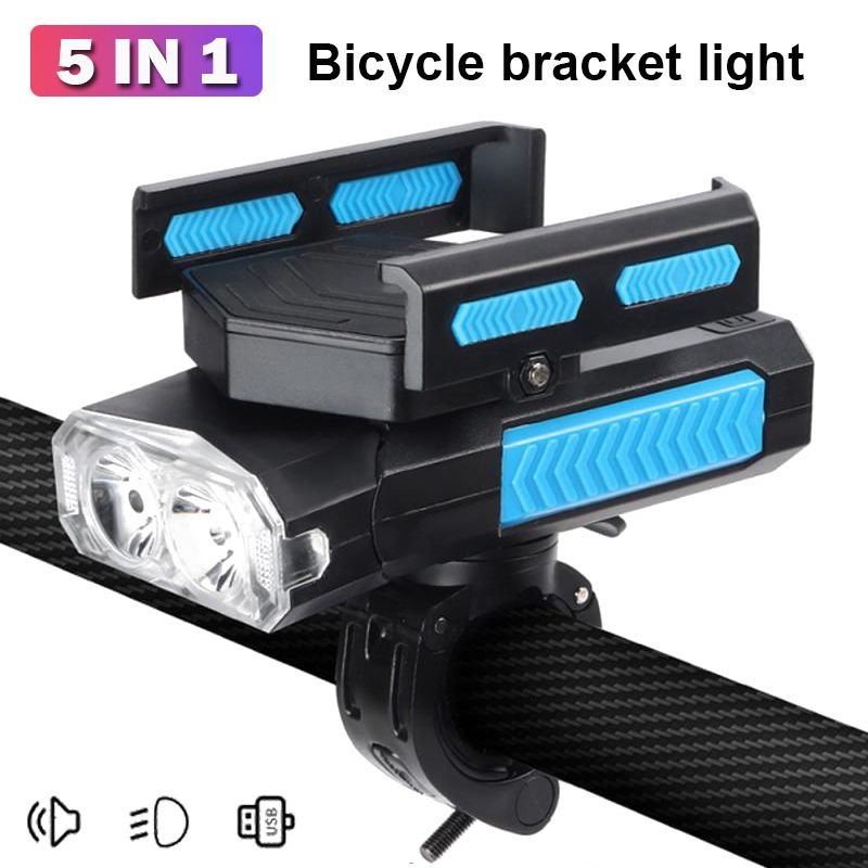5 IN Led Front USB Rechargeable Horn Phone Holder 2000