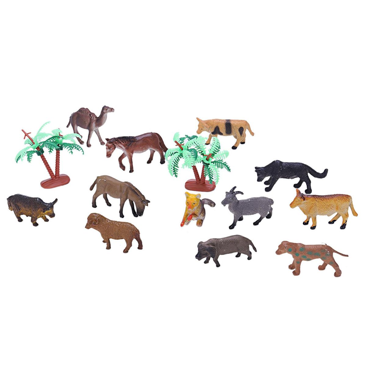 Model Plastic Animal Figure Toy Set of 12 pcs(Domestic