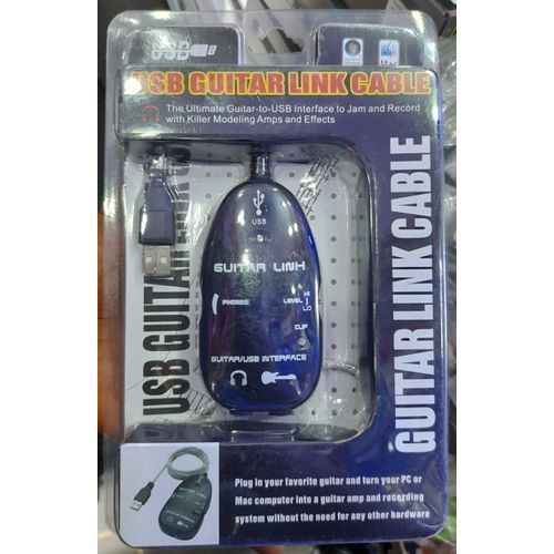 Guitar To USB Interface Link Cable Adapter Audio Connector