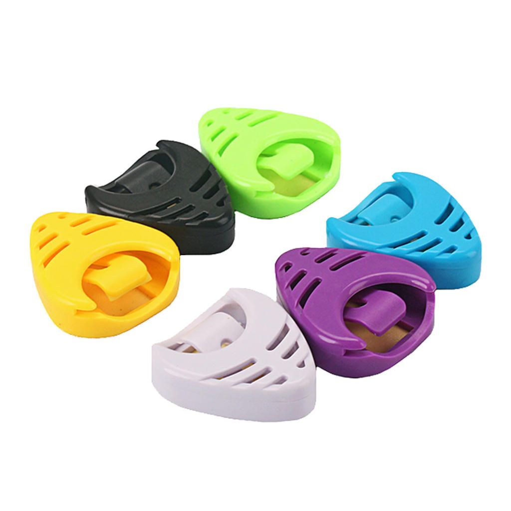 6Pcs Adhesive Finger Pick Storage Case Pickholder For Guitar Bass