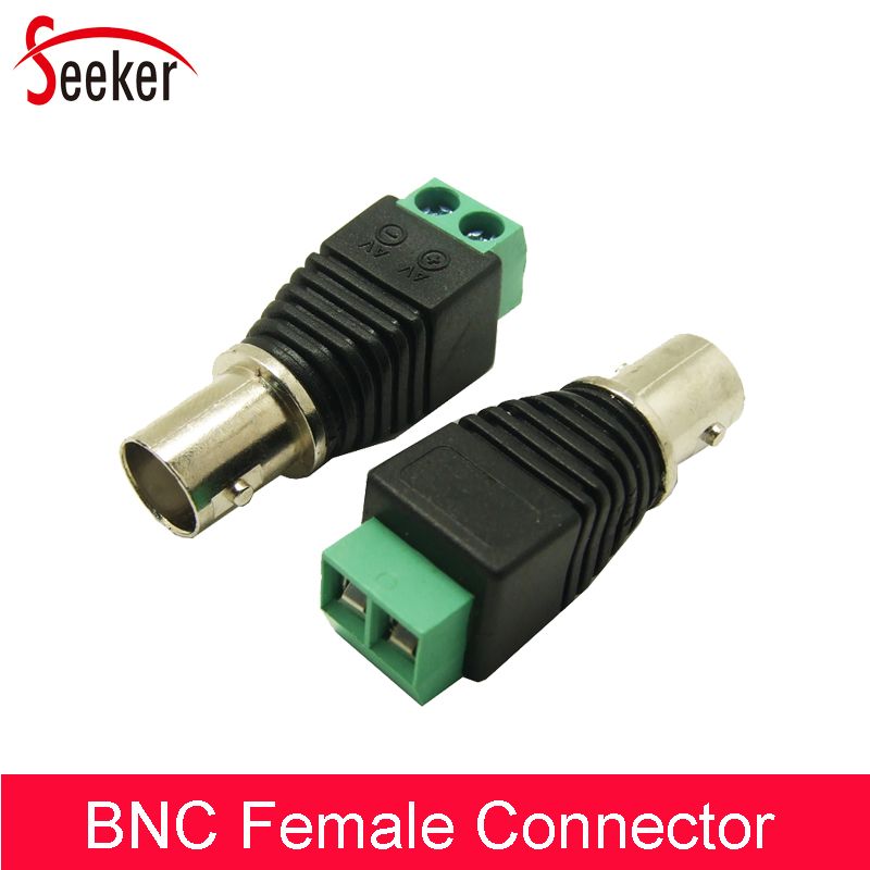 10pcs  Lot Coaxial Cat5 Cat6 BNC Connector Female Video