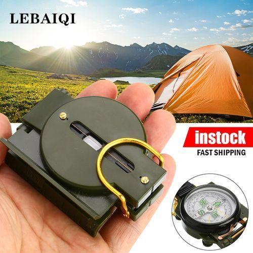 Folding Portable Compass, Accurate Camping Survival Travel Navigation--Green