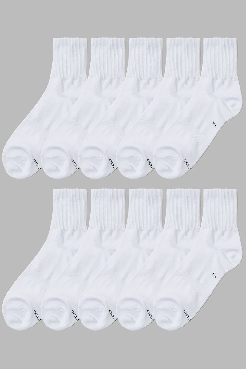 [eduardo] White Mid Socks 10pcs Set