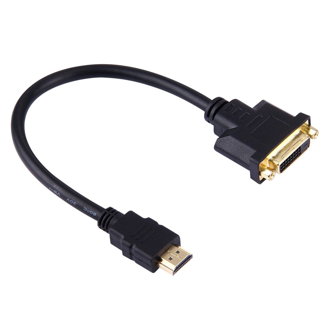 30cm HDMI Male To 24+1 DVI Female Adapter Cable