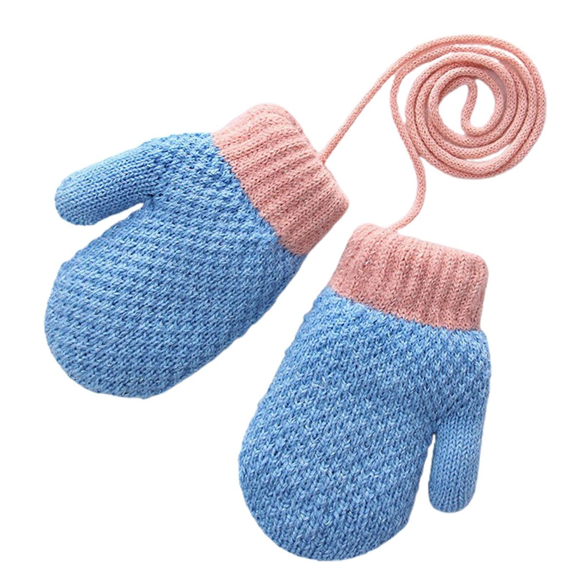 1 Pair Children Knitted Toddler Winter Blue