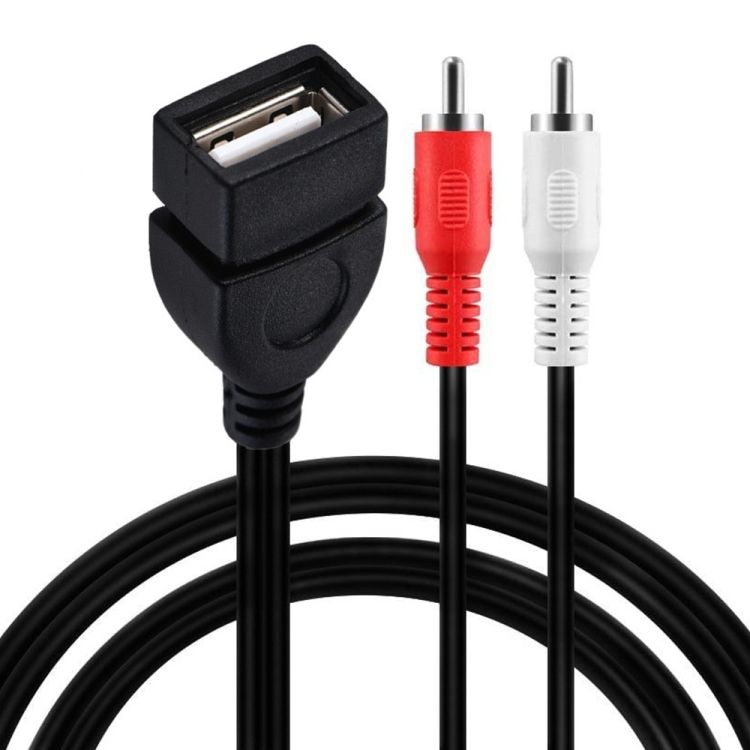 JUNSUNMAY USB 2.0 To 2 X Video AV Splitter