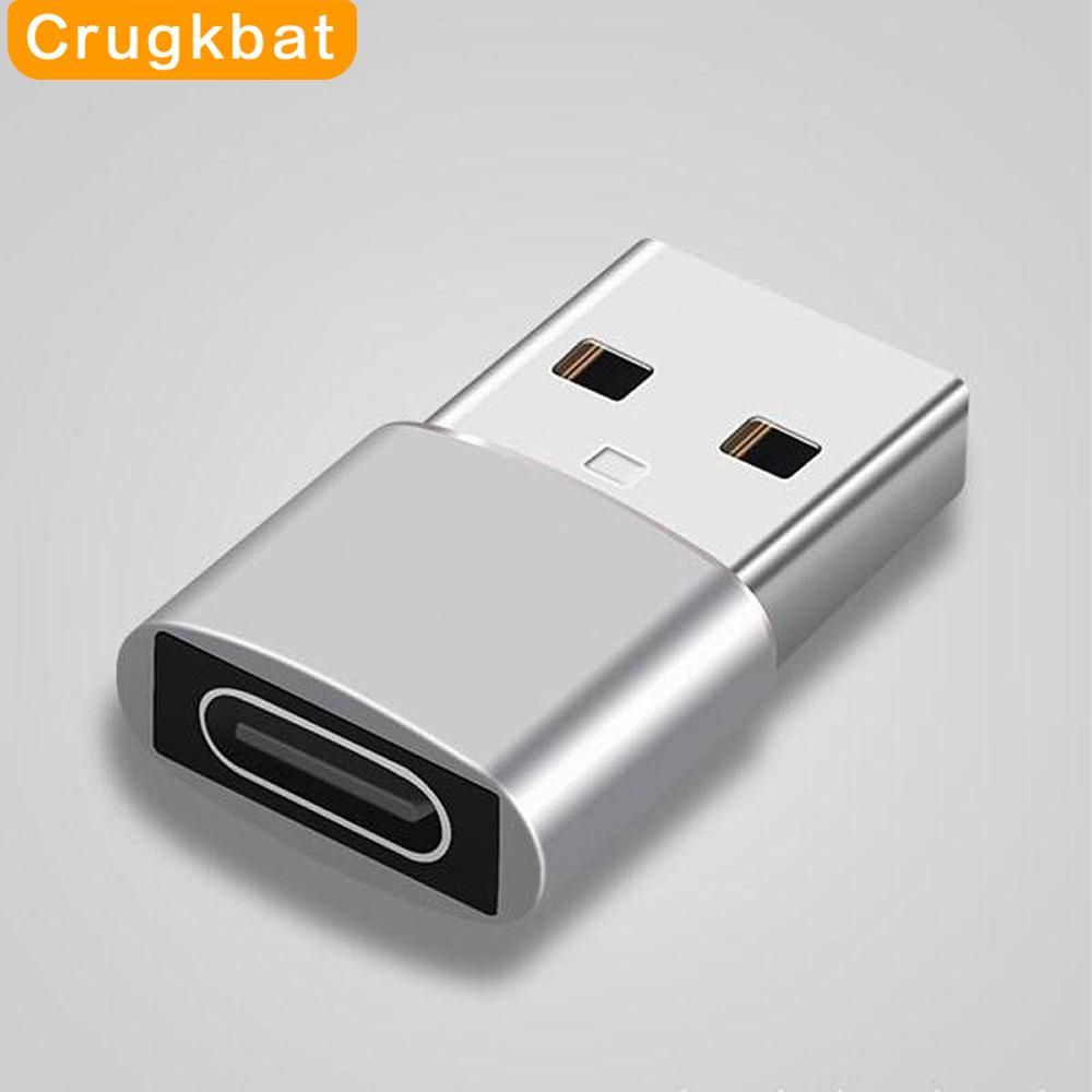 1PC Crugkbat USB Type C Adapter USB 3.0 Type A Male Silver