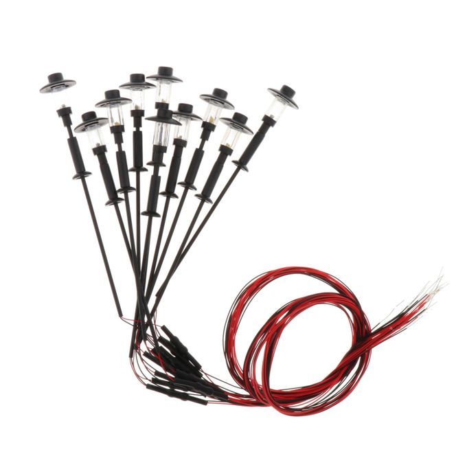 10X Model Railway Street Lamp Warm White Lights HO TT N Scale LEDs 1
