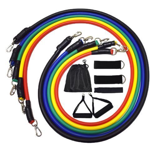 11Pcs Resistance Band Set Strength Training Exercise Fitness Tube