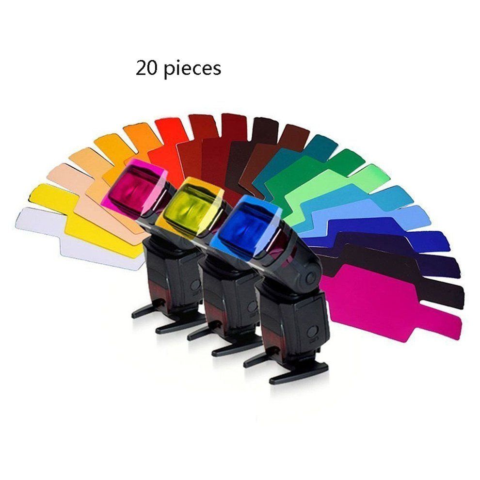 20P S  Olour Filter For  Amera Top Flash Fittings Flash  S Lighting Filter-20 Colors
