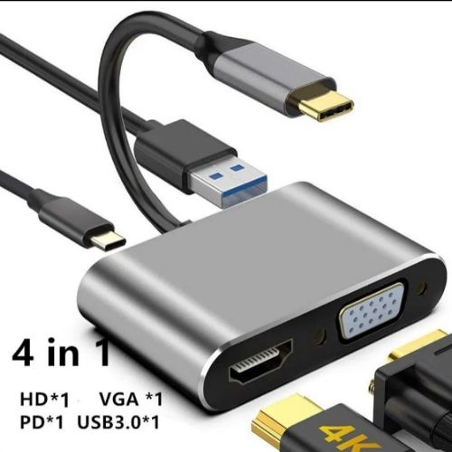 USB TYPE-C 4 IN 1 HDMI VGA DOCKING STATION