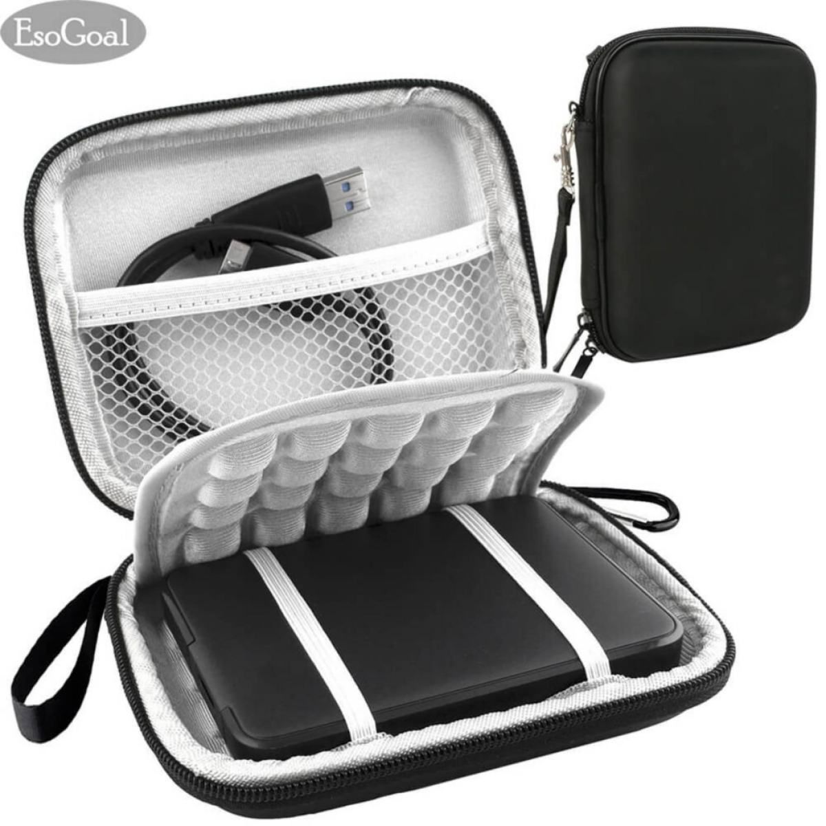 EsoGoal External Hard Drive Bag Storage Case Shockproof