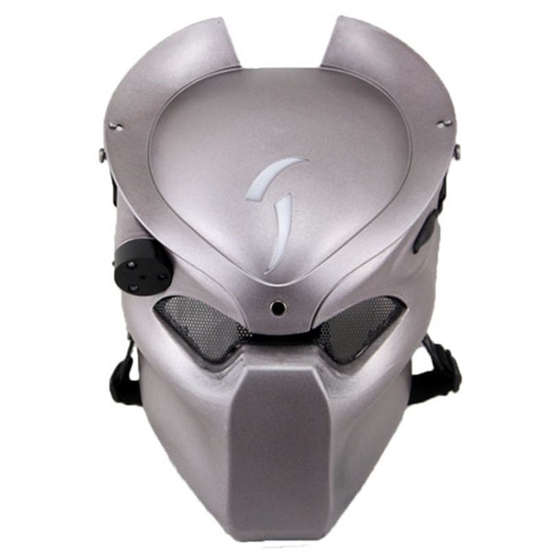 Alien Vs Predator Lonely Wolf Mask With Lamp Outdoor Tactical Mask Full Face CS Sport  Halloween Party Cosplay Horror Mask