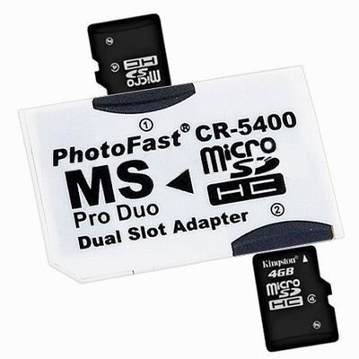 PhotoFast CR-5400 Dual Slot Micro SDHC To MS PRO Duo Adapter