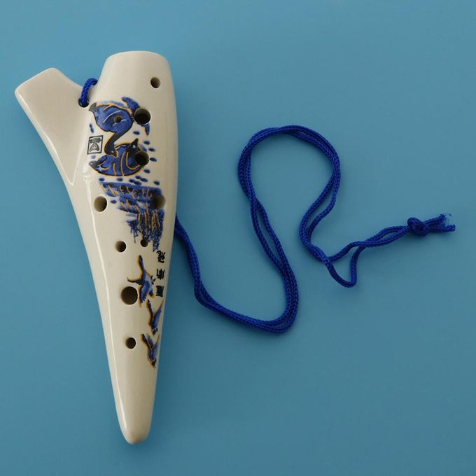12 Hole Ceramic Ocarina C Key Musical Instrument For Musical Lovers