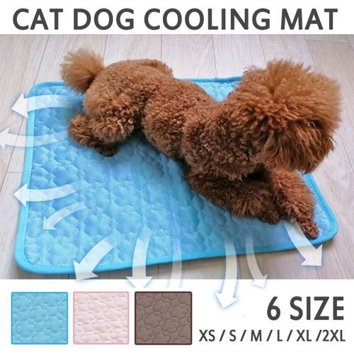 Dog Cat Pet Puppy Self Cooling Mat Bed Heat Relief Su Blue-M