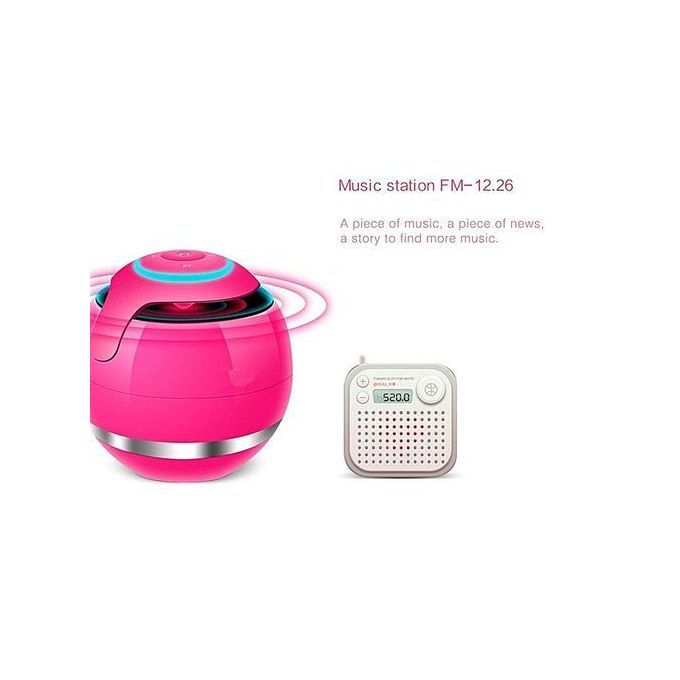 Round Shape Wireless B*luetooth Speaker Portable Music Player FM Transmitter HT-S