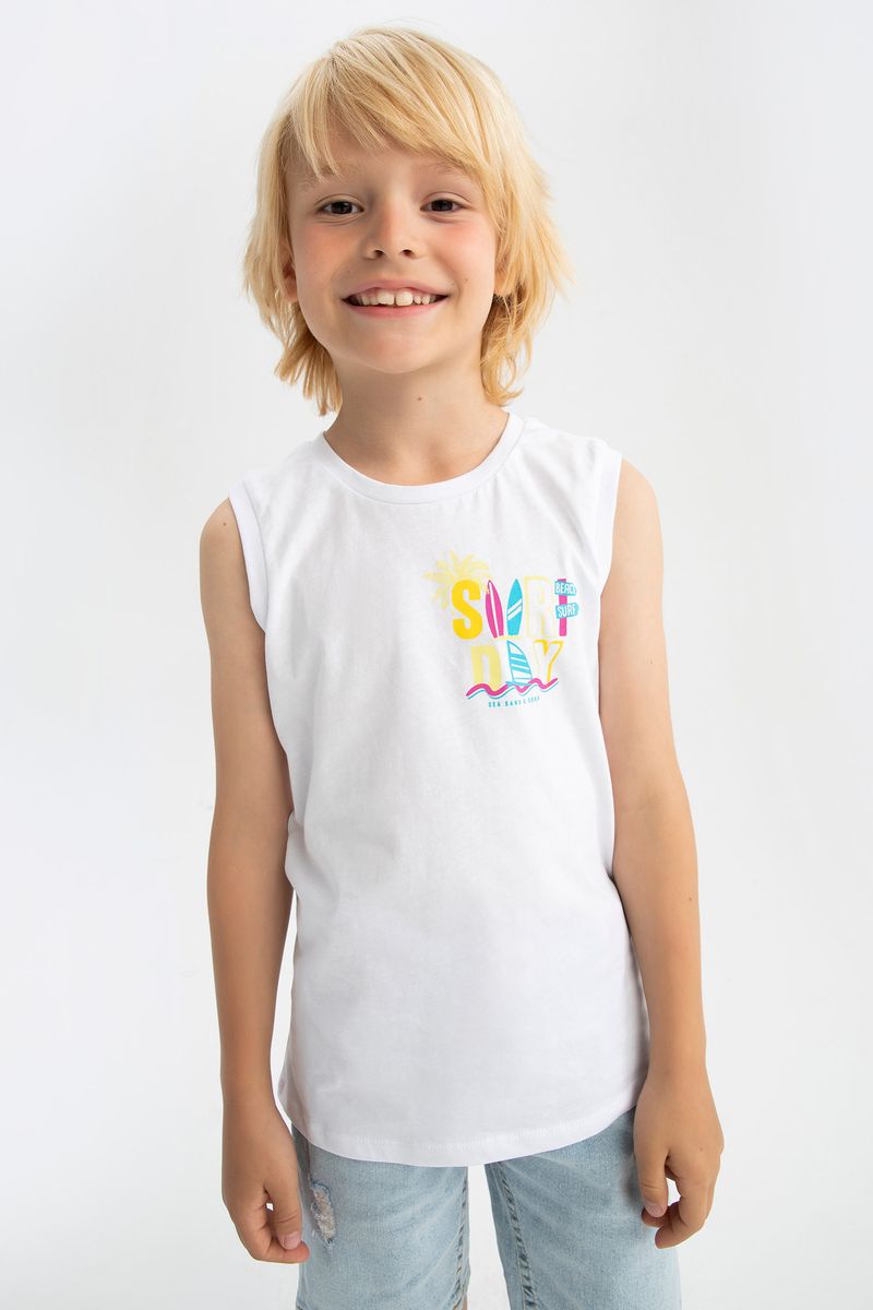 Boy REGULAR FIT Knitted Athlete-White