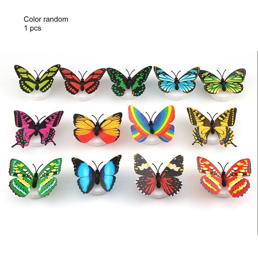 Cute Erfly  Light Color Changing Night Light Home Room Desk Wall Decor