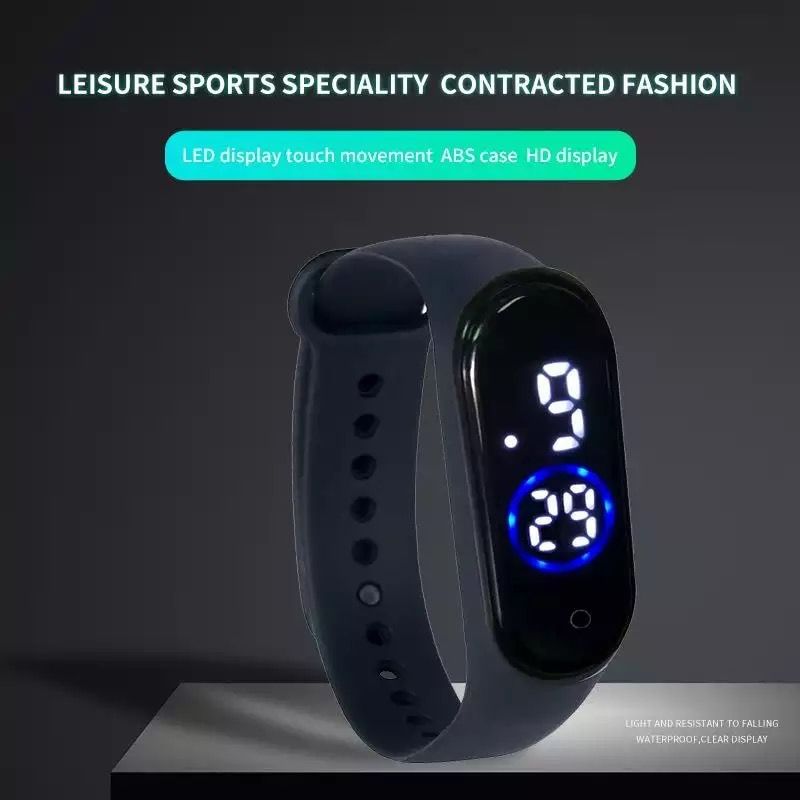 Kids Classic Waterproof  Children Wristwatch With Led