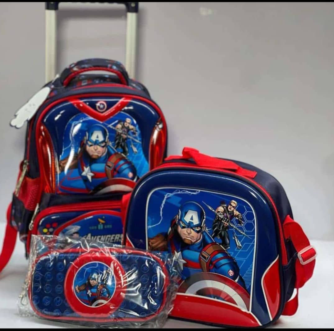 3 SET TROLLEY AVENGERS SCHOOL BAG (SMALL SIZE)