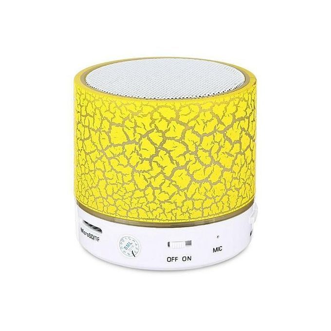 A9 Wireless Bluetooth Speaker Portable LED Mini Hands Free TF USB Subwoofer Music Sound Player For Car Phone Iphone PC(Yellow) HT-S