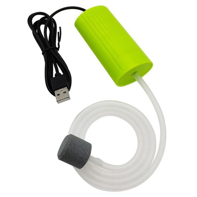 Portable USB Mini Fish Tank Aquarium Air Pump Silent Oxygen Su Lies-blue-8*4*3 M